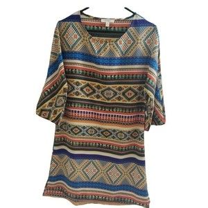 BOHO /Gaspy Dress Freeway Roll Tab Sleeve Size Small Casual / Wedding